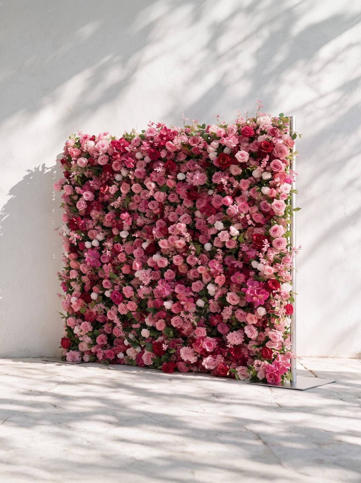 Fuchsia：2026 Luxury 5D Macaron Floral Wall with Greenery Roll-Up Backdrop for Whimsical Bridal Showers Free Shipping