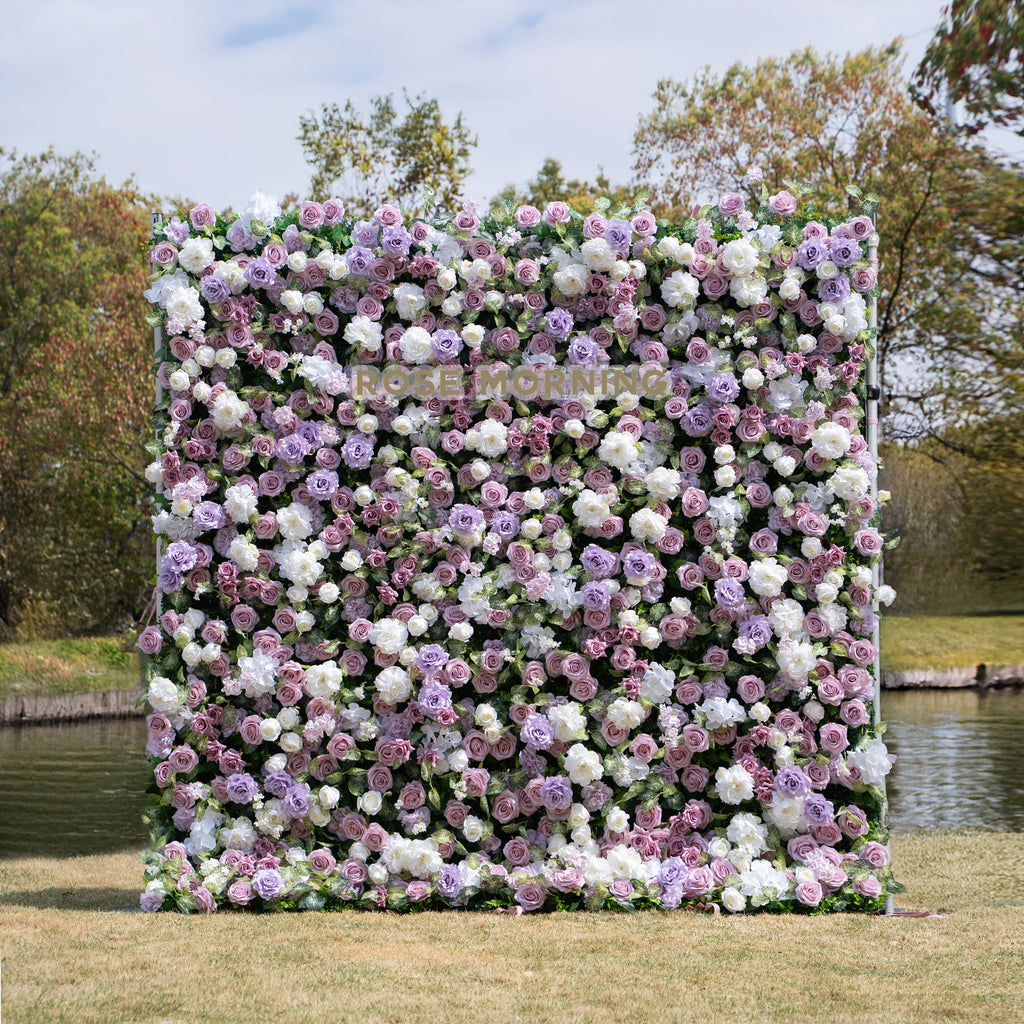 Helena：3D Fabric Artificial rolling up curtain flower wall Free Shipping