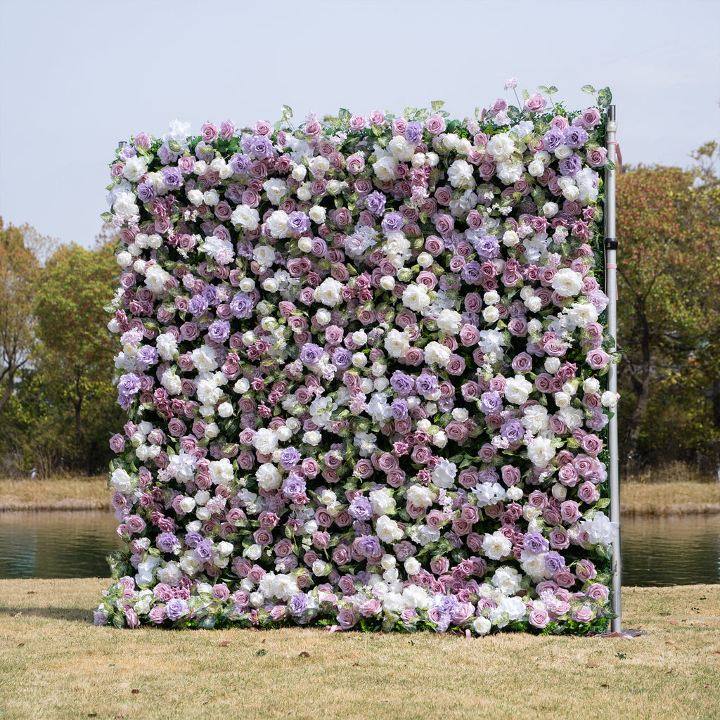 Helena：3D Fabric Artificial rolling up curtain flower wall Free Shipping
