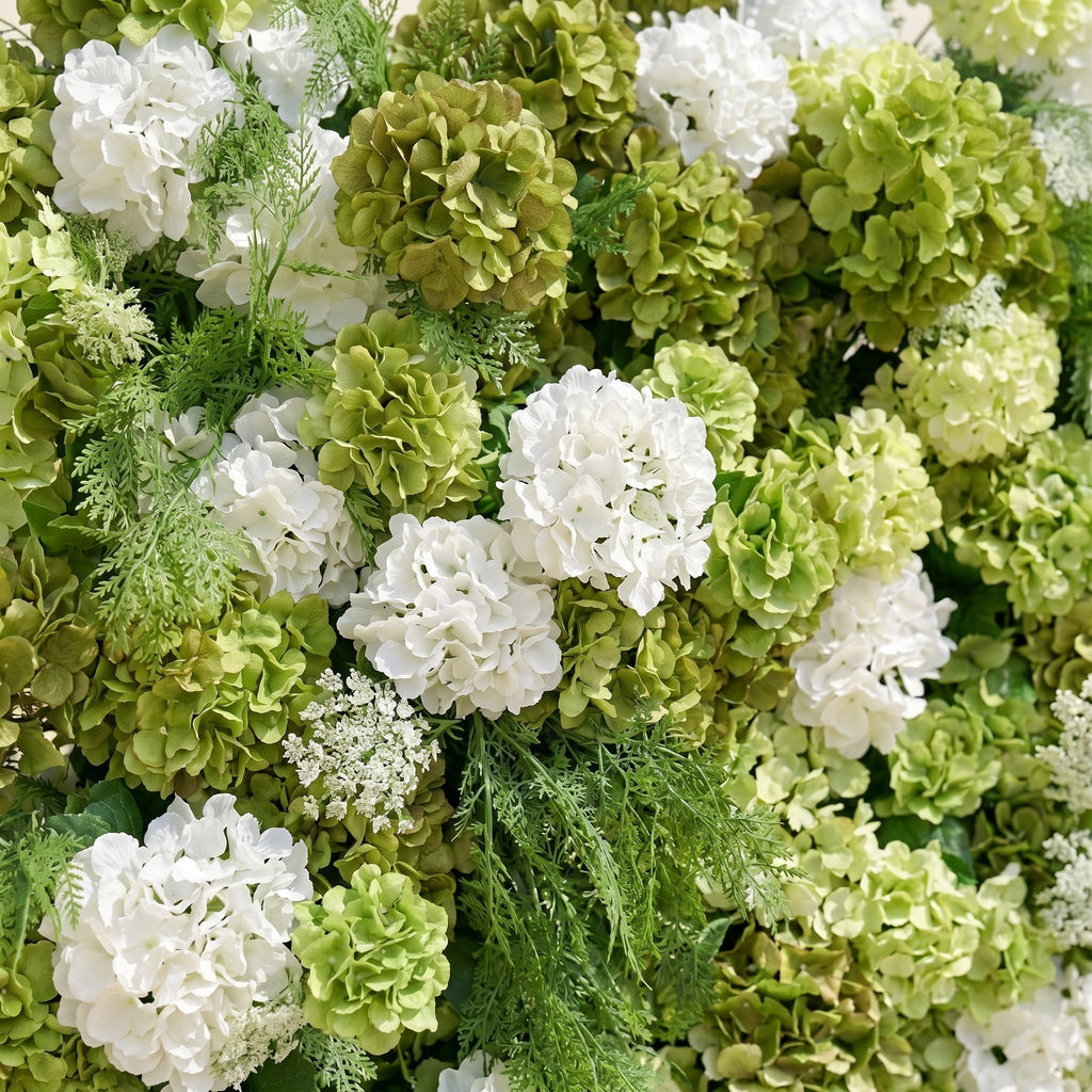 Ivelenna:Serene 5D Light Green & White Floral Wall Roll-Up Backdrop for Spring-Themed Celebrations Free Shipping