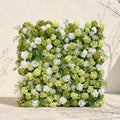 Ivelenna:Serene 5D Light Green & White Floral Wall Roll-Up Backdrop for Spring-Themed Celebrations Free Shipping
