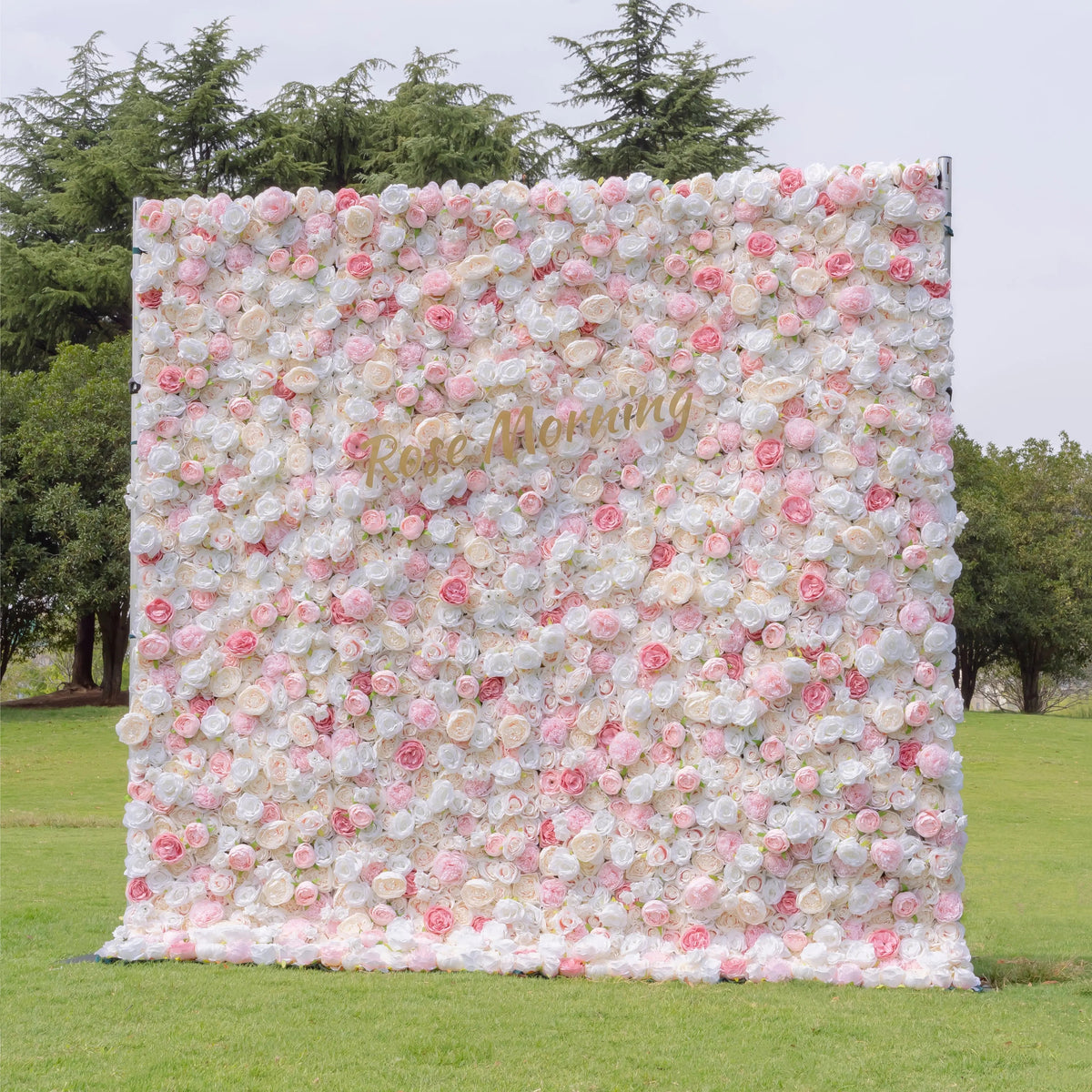 Joan：4D Fabric Artificial rolling up curtain flower wall Free Shipping