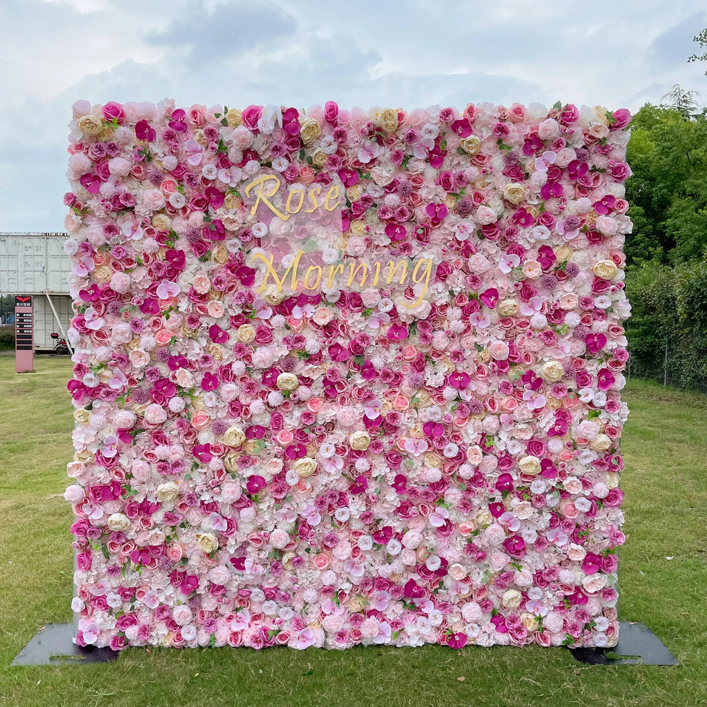 Juliet：5D  Fabric Artificial rolling up curtain flower wall Free Shipping
