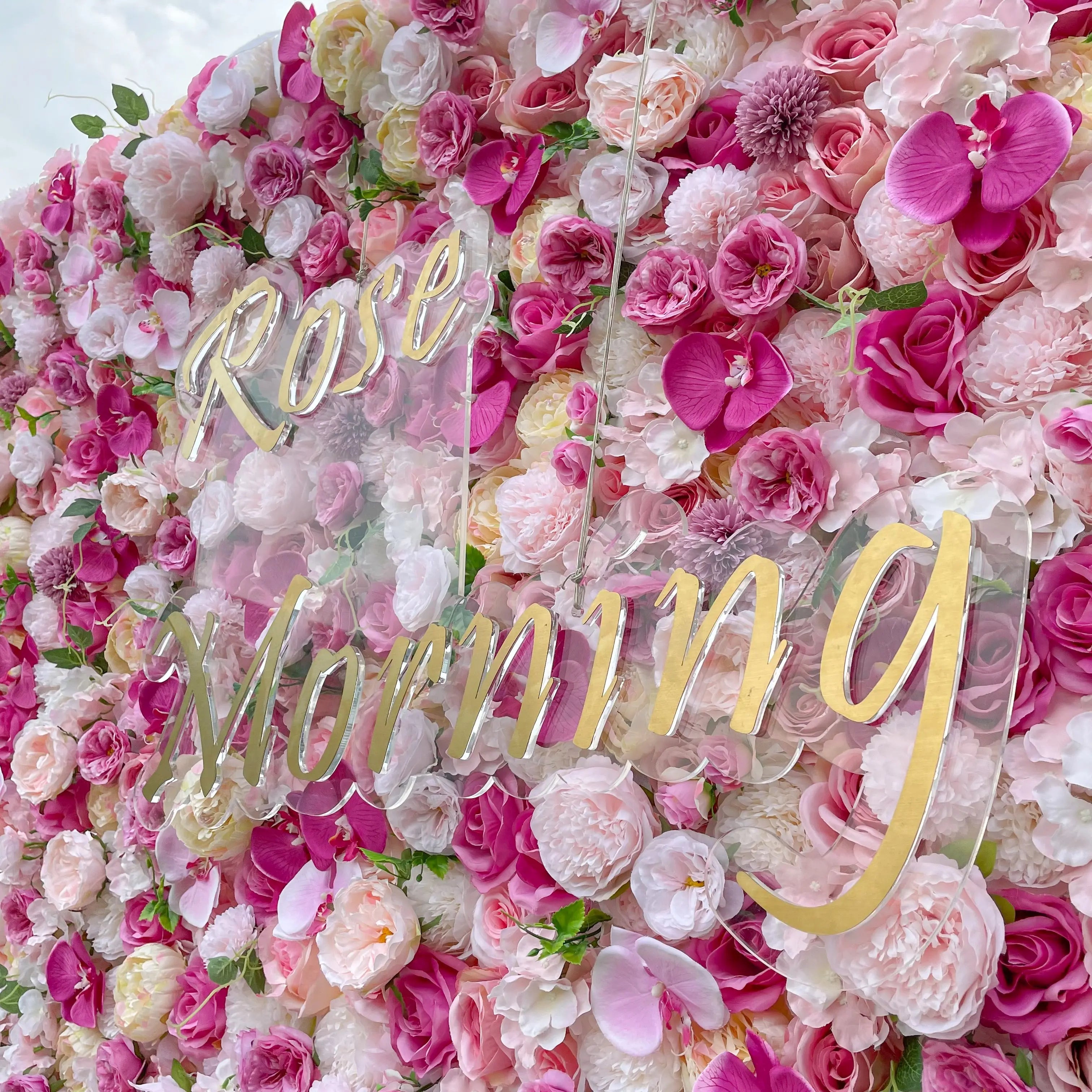 Juliet：5D  Fabric Artificial rolling up curtain flower wall Free Shipping