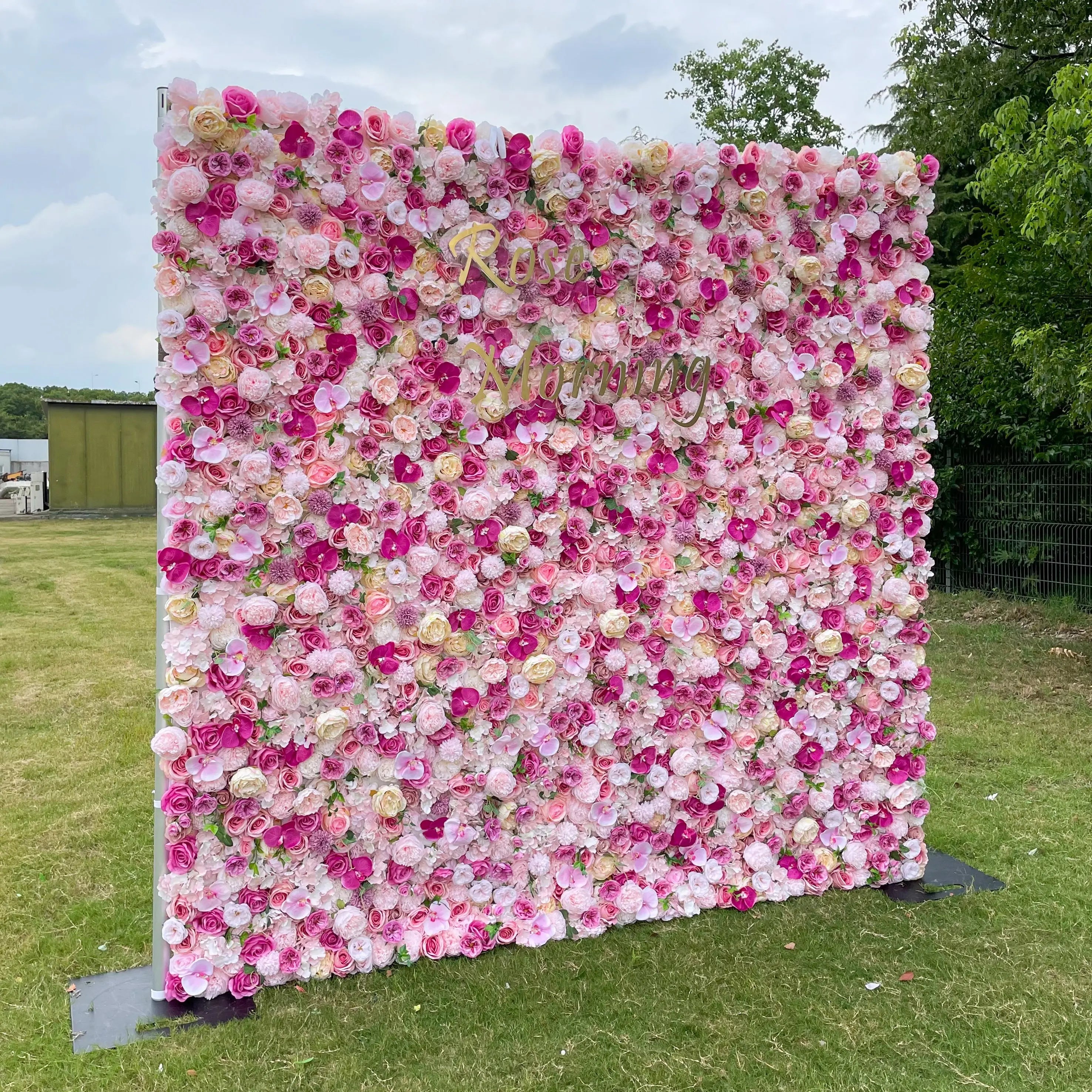 Juliet：5D  Fabric Artificial rolling up curtain flower wall Free Shipping