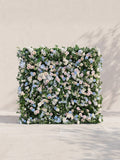 Junavia: 5D Fabric Artificial rolling up curtain flower wall — front view