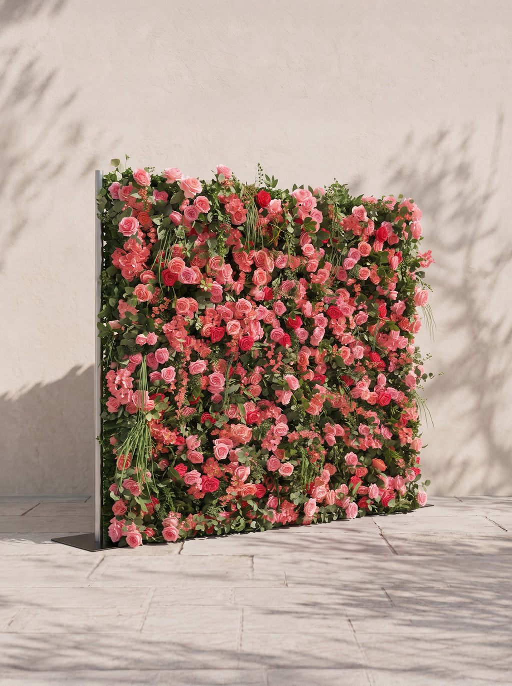 Karelnella: 5D Fabric Artificial rolling up curtain flower wall — left view