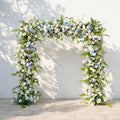 Keirie:Luxury White&Blue Flower Arch Square Arch for Weddings&Event Decor Including Frame keirie front