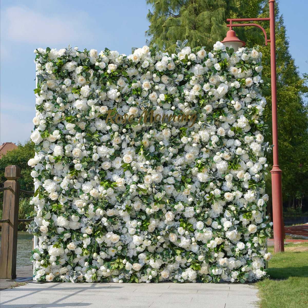 Kitty：7D  Fabric Artificial rolling up curtain flower wall Free Shipping