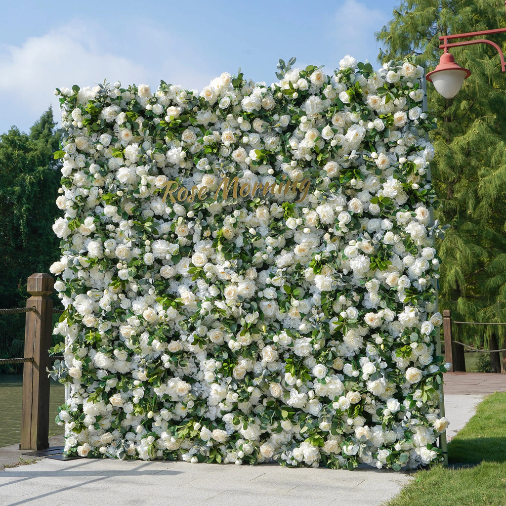 Kitty：7D  Fabric Artificial rolling up curtain flower wall Free Shipping