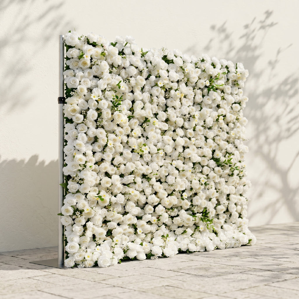 Liorbelle: Classic and Luxury 5D White Roses Flower Wall for Weddings&Event Decor liorbelle left