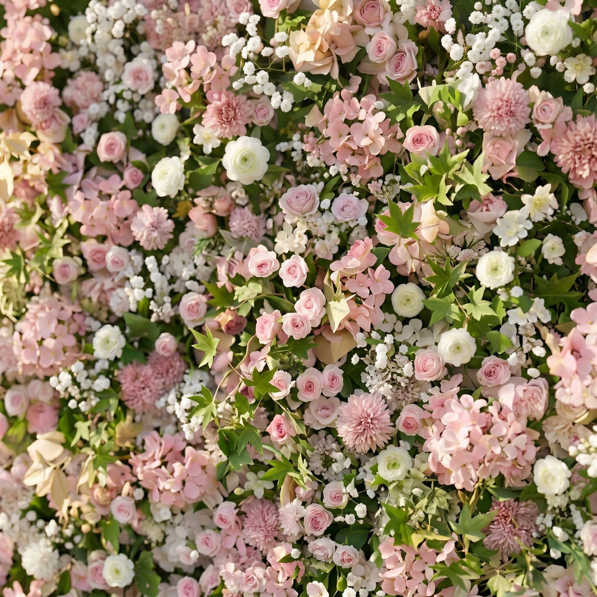 Livelia:Classic and Luxury 5D Pink&White Flower Wall with Greenery for Weddings&Event Decor livelia detail 1