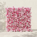 Lyrelloria:Luxury 5D Ombre Pink Silk Floral Wall Roll-Up Backdrop for Vibrant Romantic Weddings Free Shipping