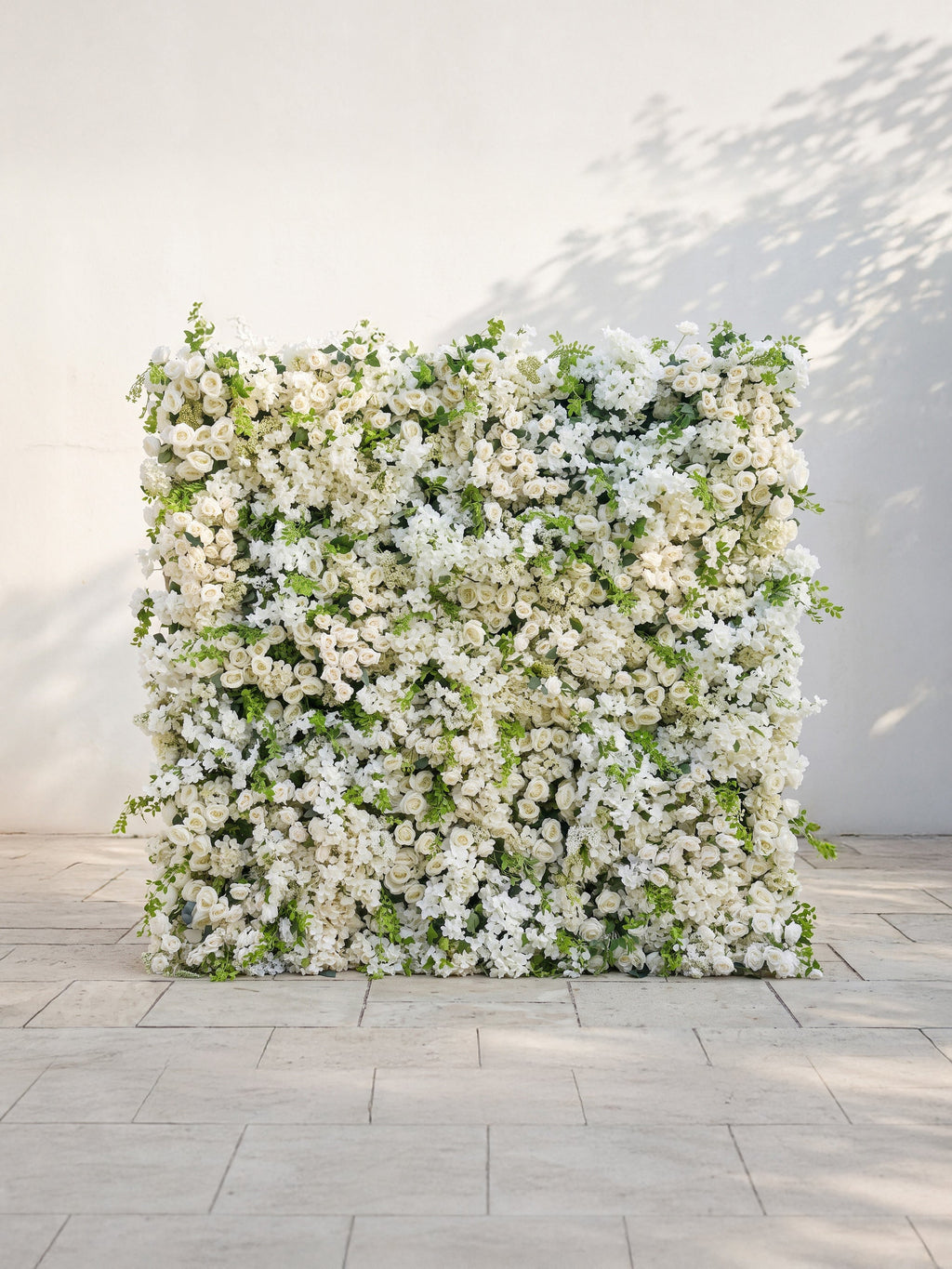 Marelsira: 5D Fabric Artificial rolling up curtain flower wall — front view