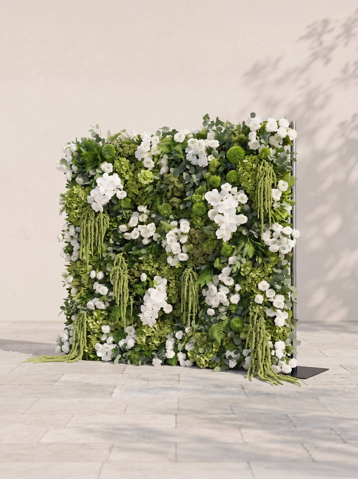 Marirae: 5D Fabric Artificial rolling up curtain flower wall — right view