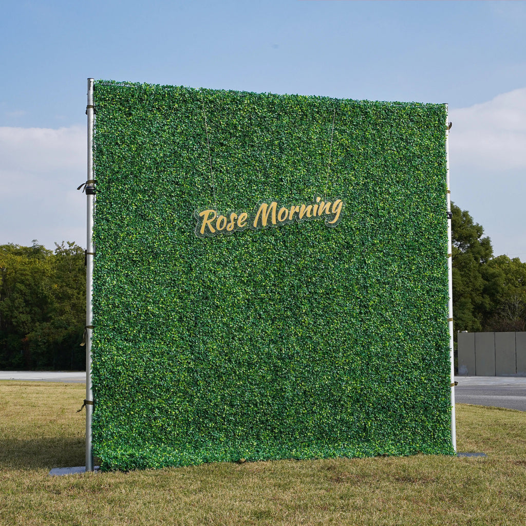 Milan: Fabric Artificial rolling up curtain green flower wall(In Us Stock) Free Shipping
