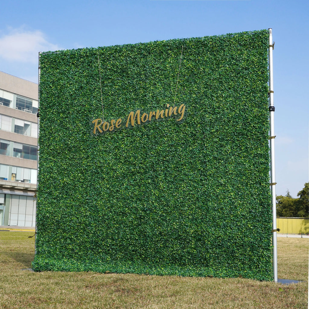Milan: Fabric Artificial rolling up curtain green flower wall(In Us Stock) Free Shipping