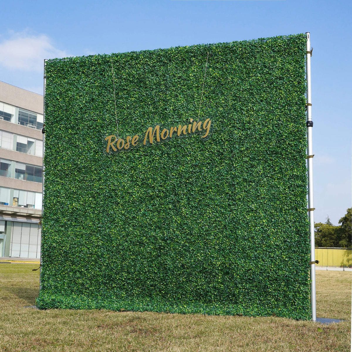 Milan: Fabric Artificial rolling up curtain green flower wall(In Us Stock) Free Shipping
