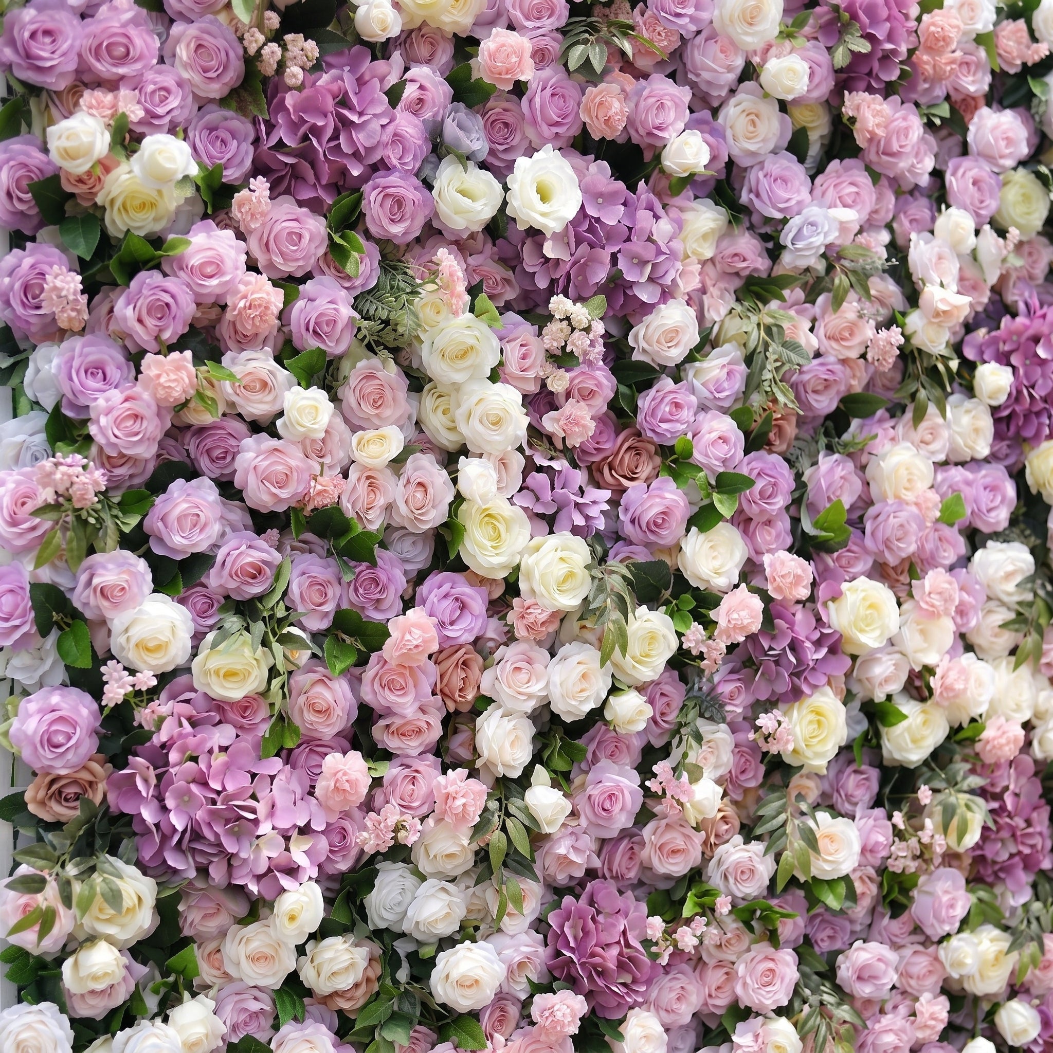 Mirenvia: Luxury 4D Dreamy Violet & Creamy White Silk Floral Wall Backdrop for Romantic Wedding Receptions Free Shipping