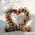 Mirmora: Heart-Shaped Multi-Color Mixed Floral Silk Flower Arch Floral Arrangement for Boho Weddings