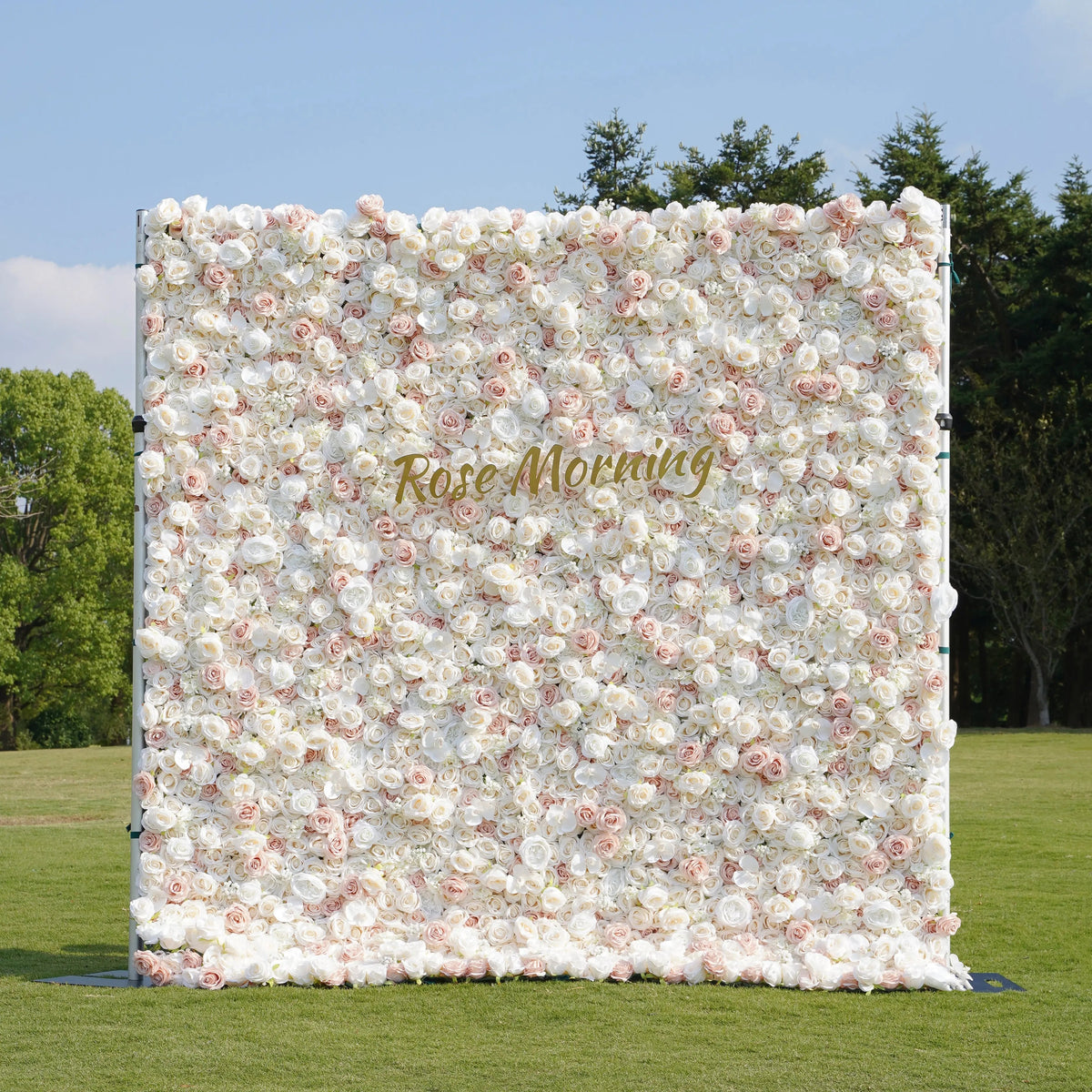Mischa：5D Fabric Artificial rolling up curtain flower wall Free Shipping