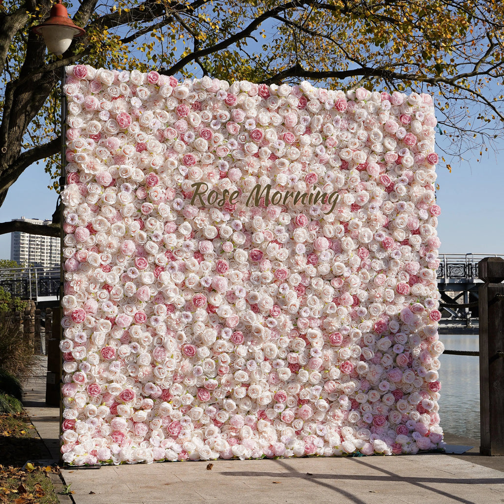 Miss Bella：3D Fabric Artificial rolling up curtain flower wall Free Shipping