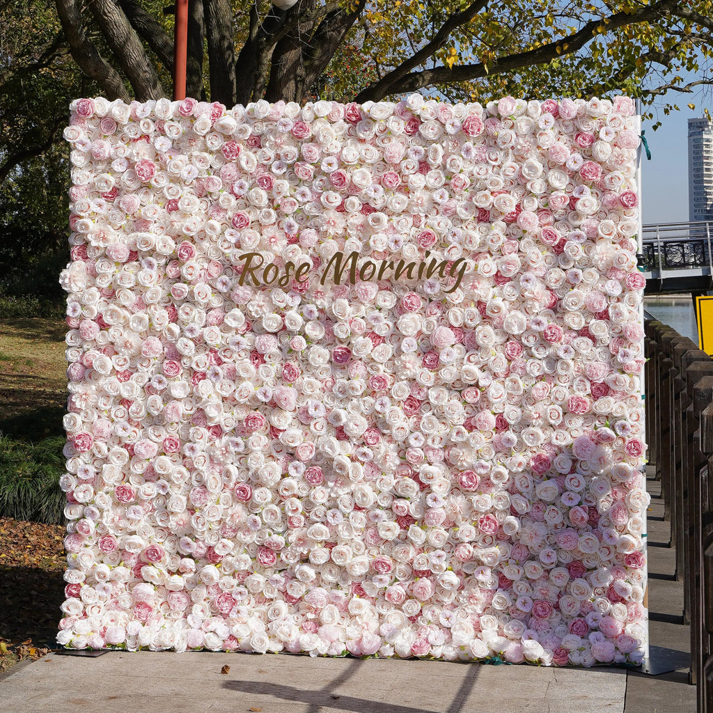 Miss Bella：3D Fabric Artificial rolling up curtain flower wall Free Shipping
