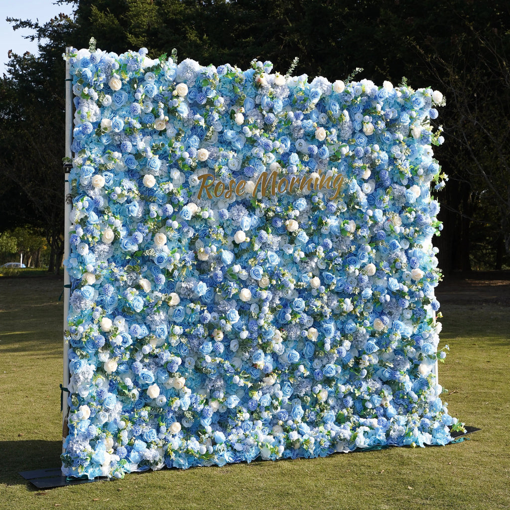 Molly：5D Fabric Artificial rolling up curtain flower wall (Ready to ship) Free Shipping