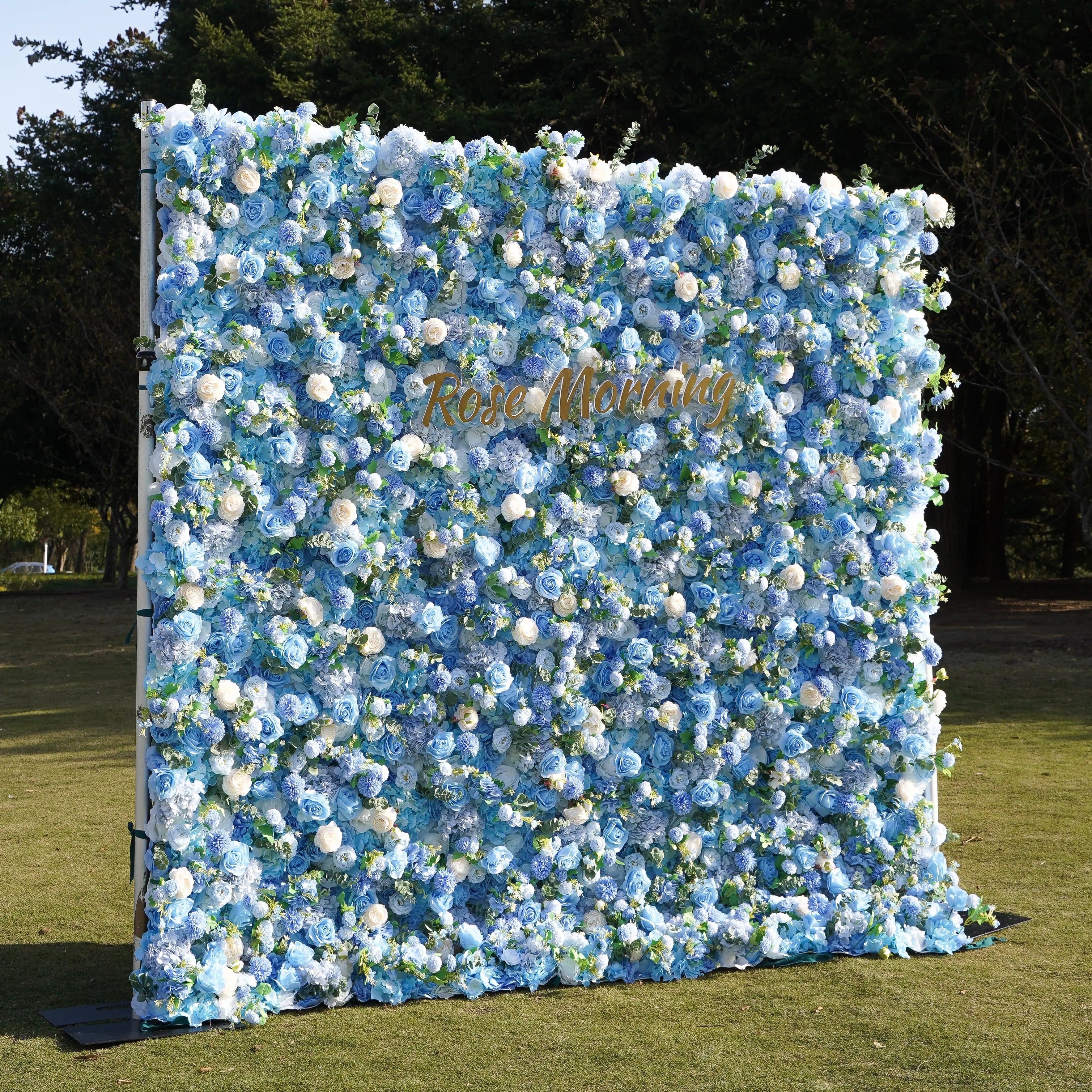 Molly：5D Fabric Artificial rolling up curtain flower wall (Ready to ship) Free Shipping