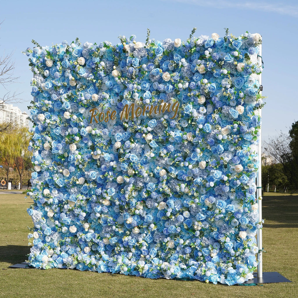 Molly：5D Fabric Artificial rolling up curtain flower wall (Ready to ship) Free Shipping