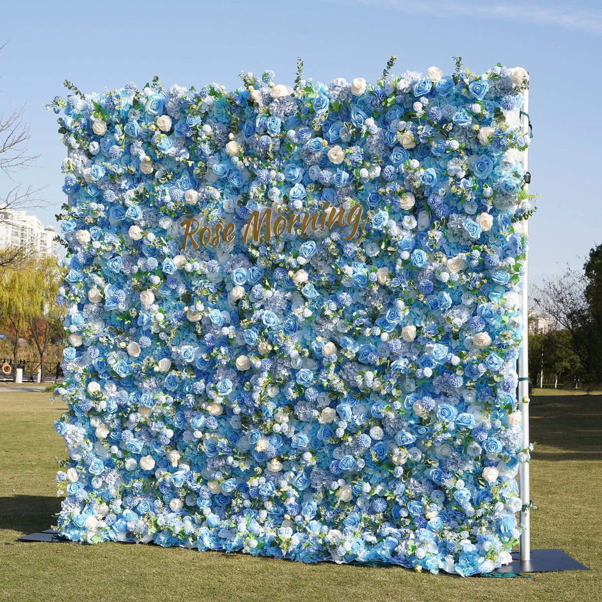 Molly：5D Fabric Artificial rolling up curtain flower wall (Ready to ship) Free Shipping