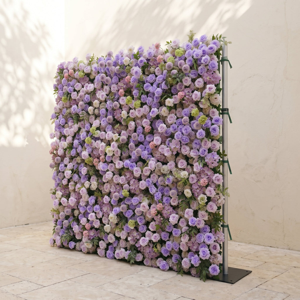 Morbelle:5D Lavender Purple Silk Rose Flower Wall Roll-Up Fabric Backdrop for Romantic Weddings & Proposals Free Shipping