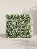 Mormere 5D Fabric Artificial rolling up curtain flower wall — front view