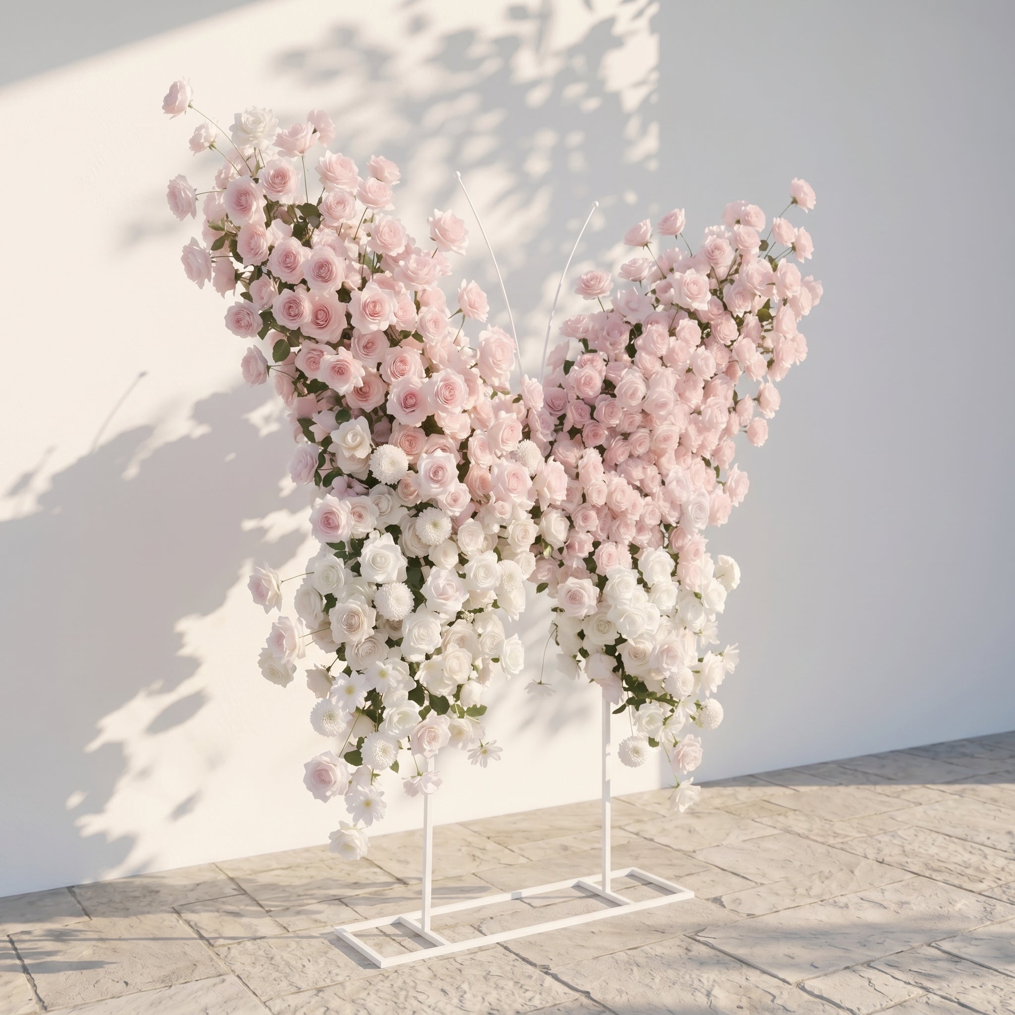 Morviane: Exquisite Pink Butterfly-Shaped Flower Wall for Luxury Events & Parties Backdrop Free Shipping