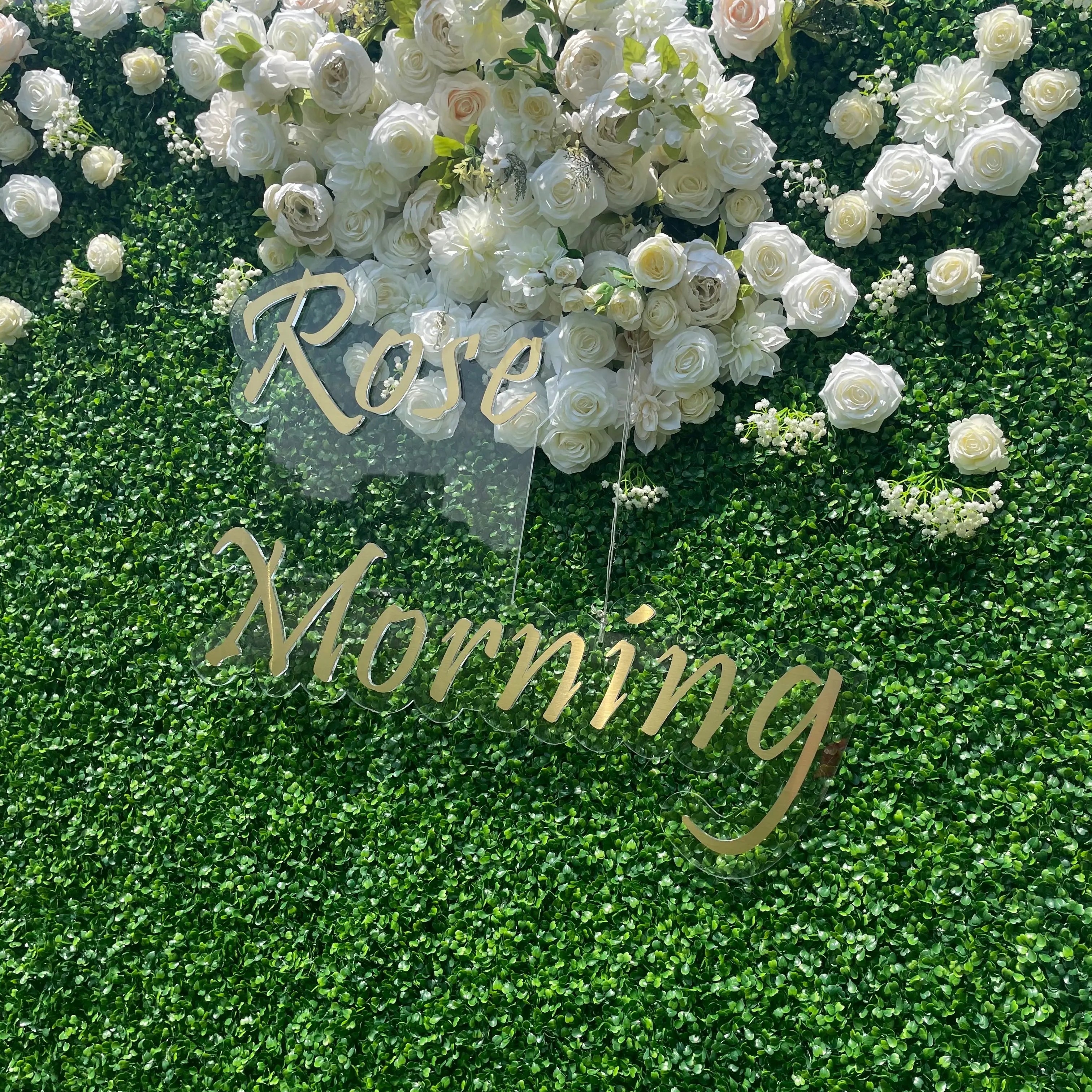 Nat：4D Fabric Artificial rolling up curtain flower wall Free Shipping