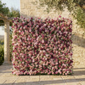 Nirex: 5D Berry & Pink Silk Rose Flower Wall Roll-Up Fabric Backdrop for Luxury Event Decor Free Shipping
