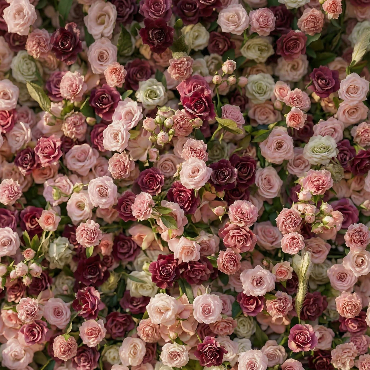 Nirex: 5D Berry & Pink Silk Rose Flower Wall Roll-Up Fabric Backdrop for Luxury Event Decor Free Shipping