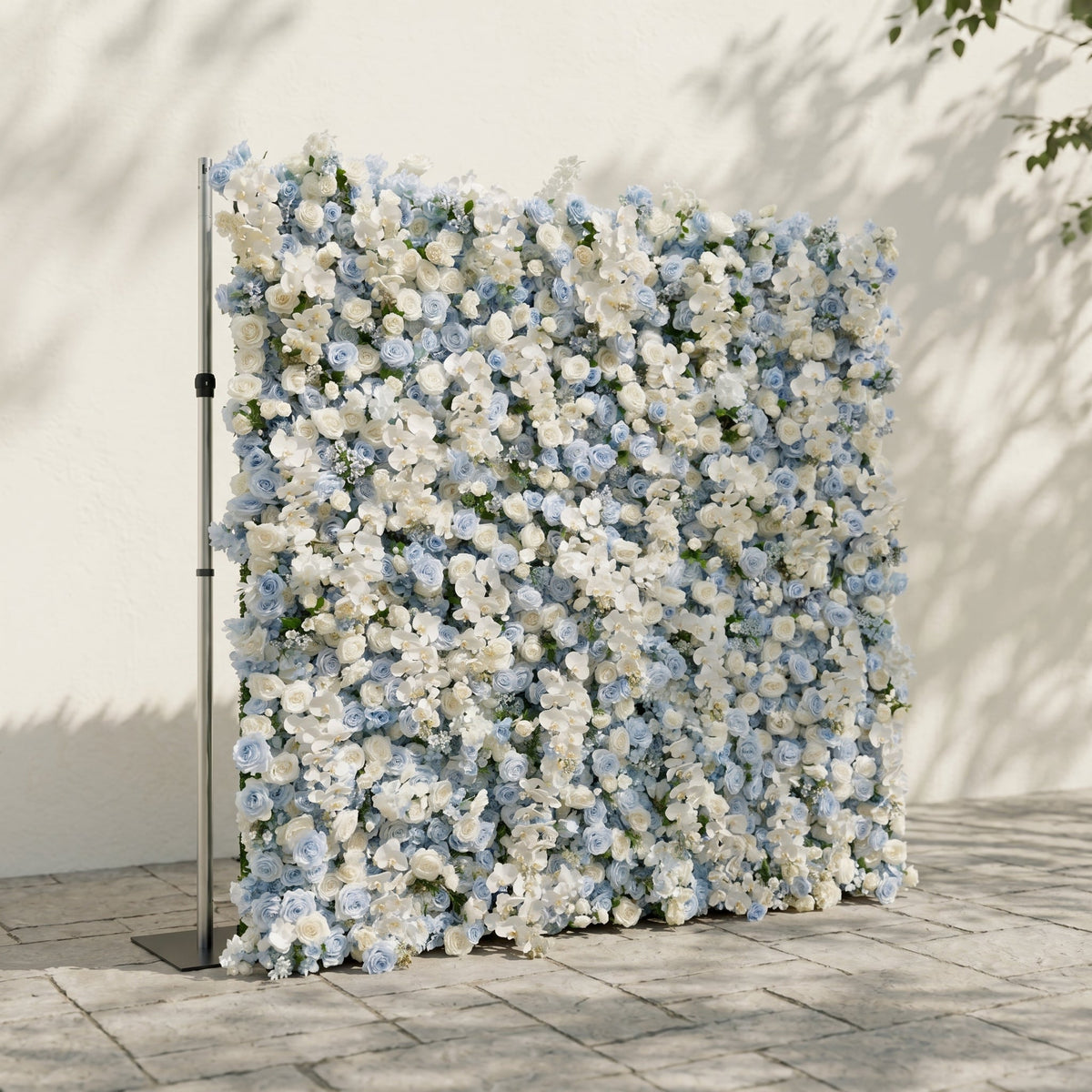 Novdelle:New Luxury 5D Blue&White roses Flower wall for Wedding&Event Decor novdelle left