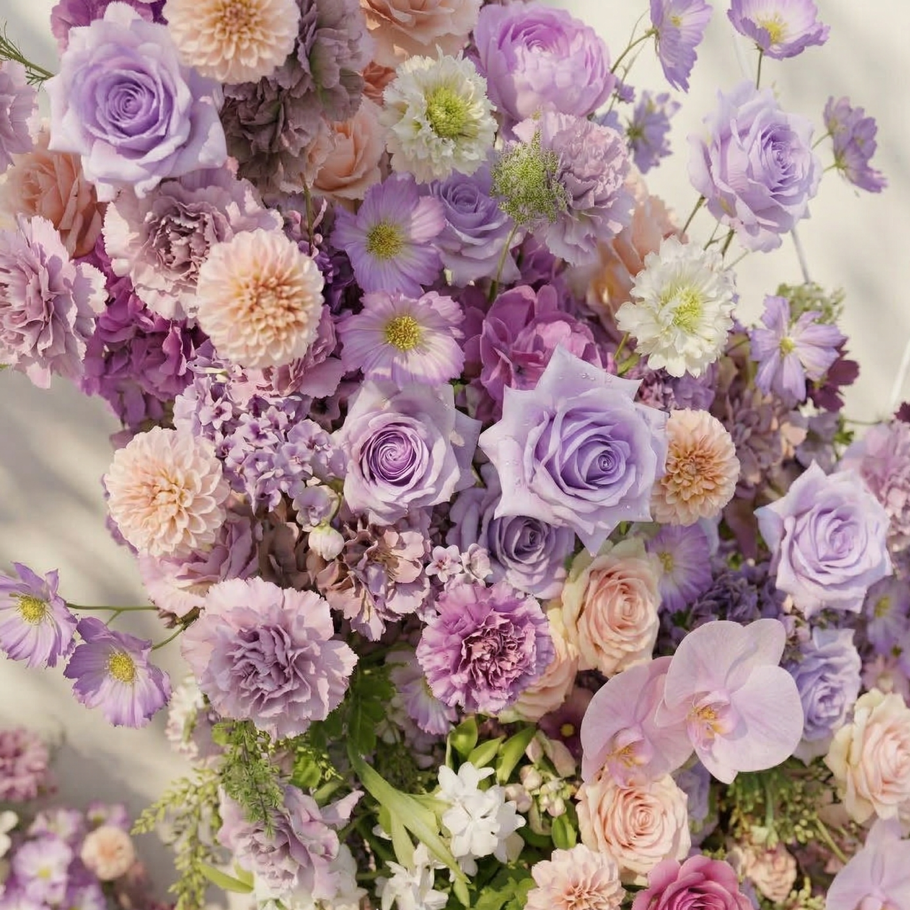 Nyvra: Dreamy Lavender & Purple Butterfly-Shaped Artificial Floral Wall for Garden Wedding & Event Free Shipping