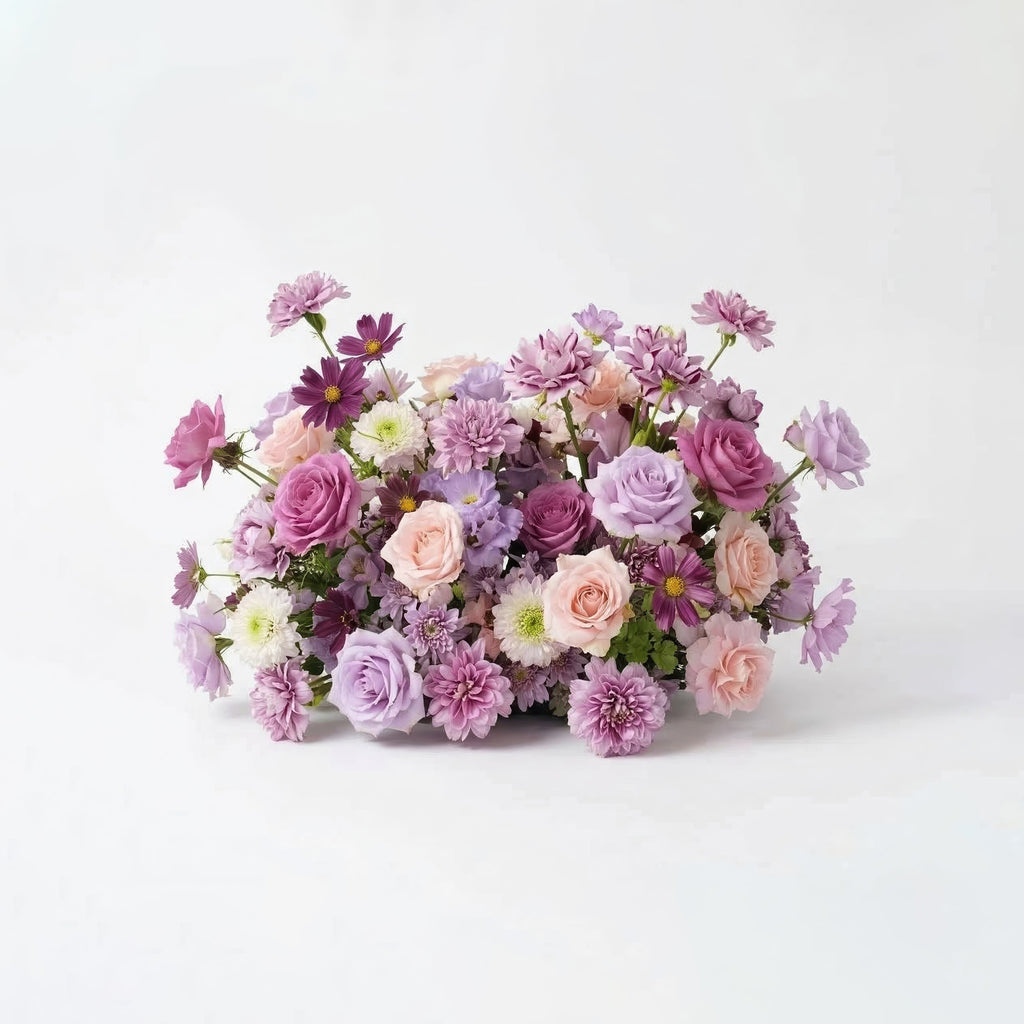 Nyvra: Dreamy Lavender & Purple Butterfly-Shaped Artificial Floral Wall for Garden Wedding & Event Free Shipping