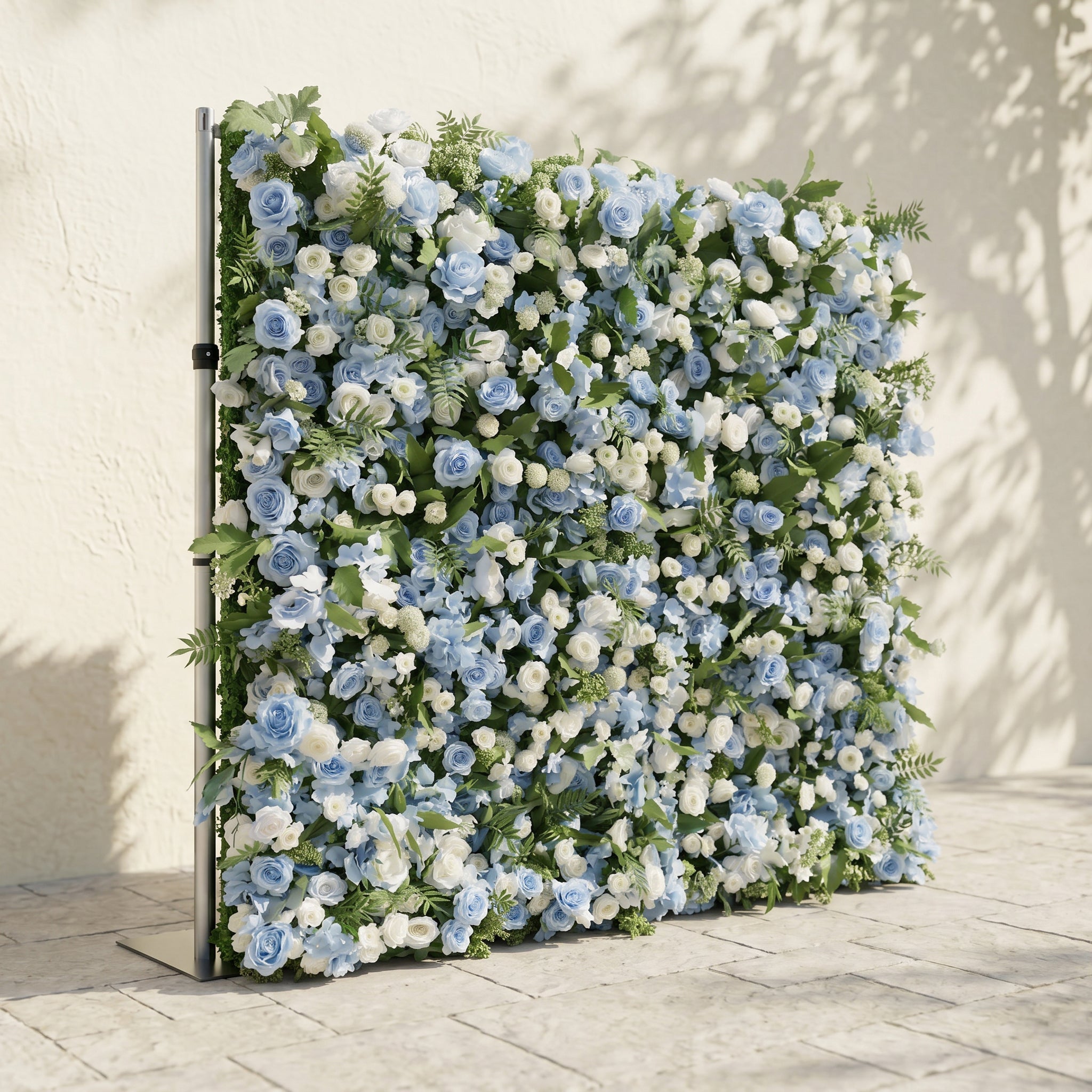 Orelvia:New Luxury 5D Blue&White roses Flower wall with Greenery for Wedding&Event Decor orelvia left