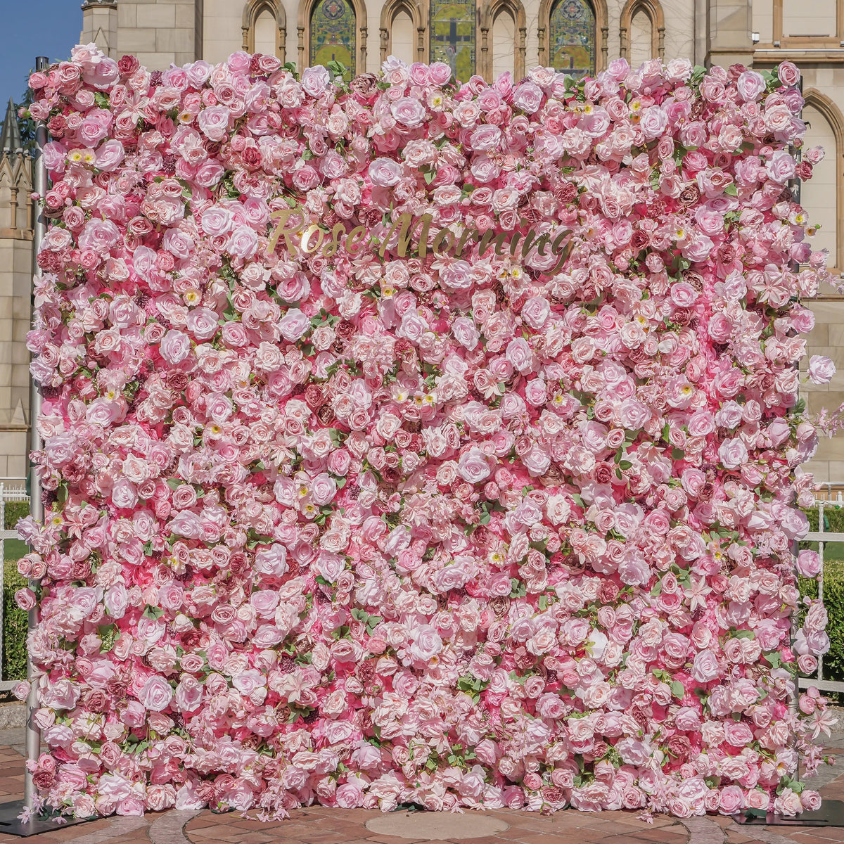 Pelin：5D Fabric Artificial Flower Wall Rolling Up Curtain Flower Wall Free Shipping
