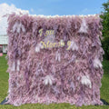 Purple Dream：5D Fabric Artificial rolling up curtain flower wall Free Shipping