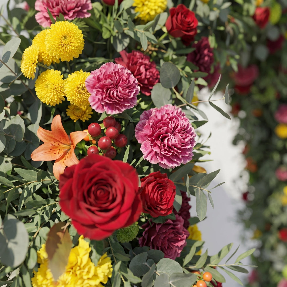 Raellyra: 2026 New Luxury Garden Style Flower arch with mixed color for Weddings&Events Decoration Incuding Frame
