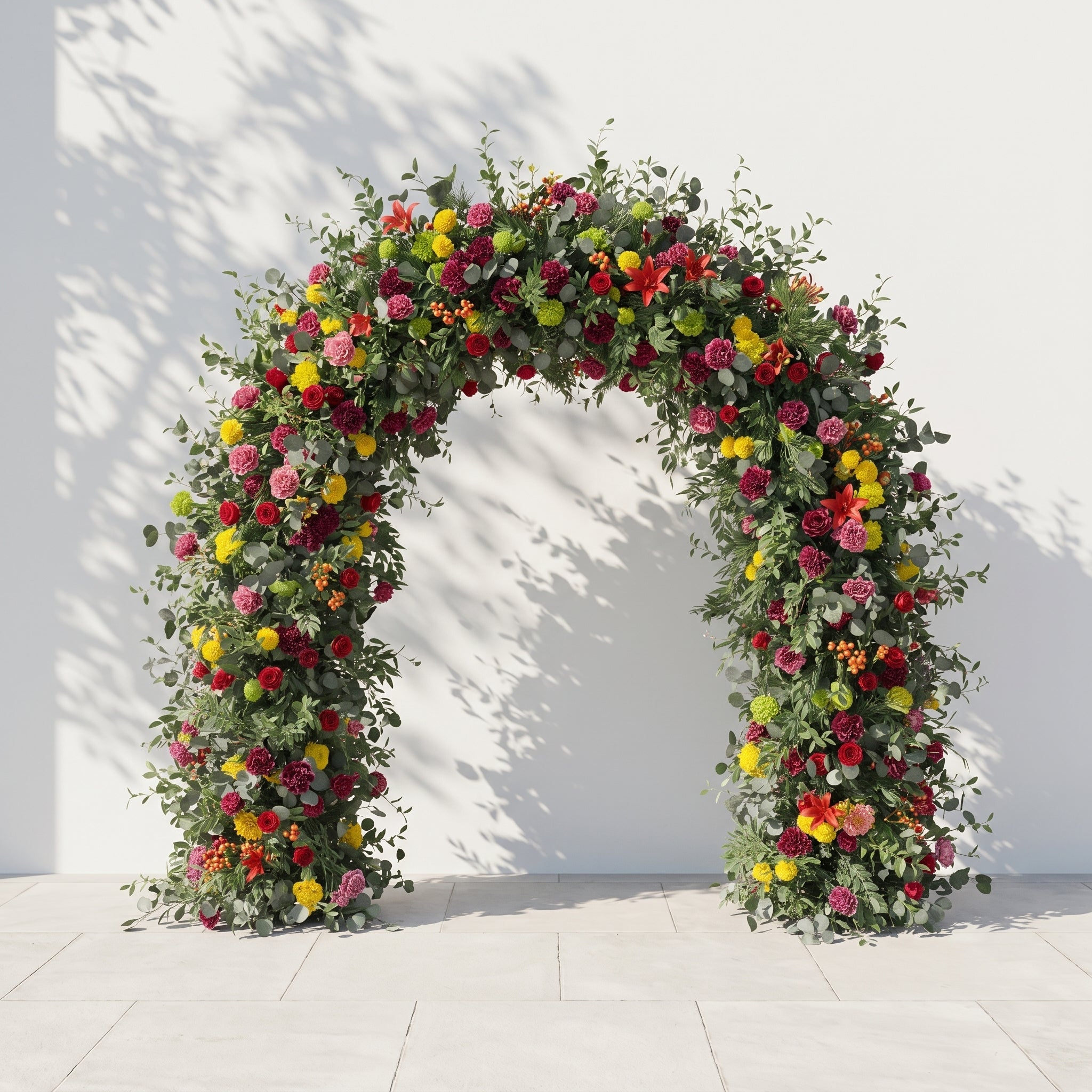 Raellyra: 2026 New Luxury Garden Style Flower arch with mixed color for Weddings&Events Decoration Incuding Frame