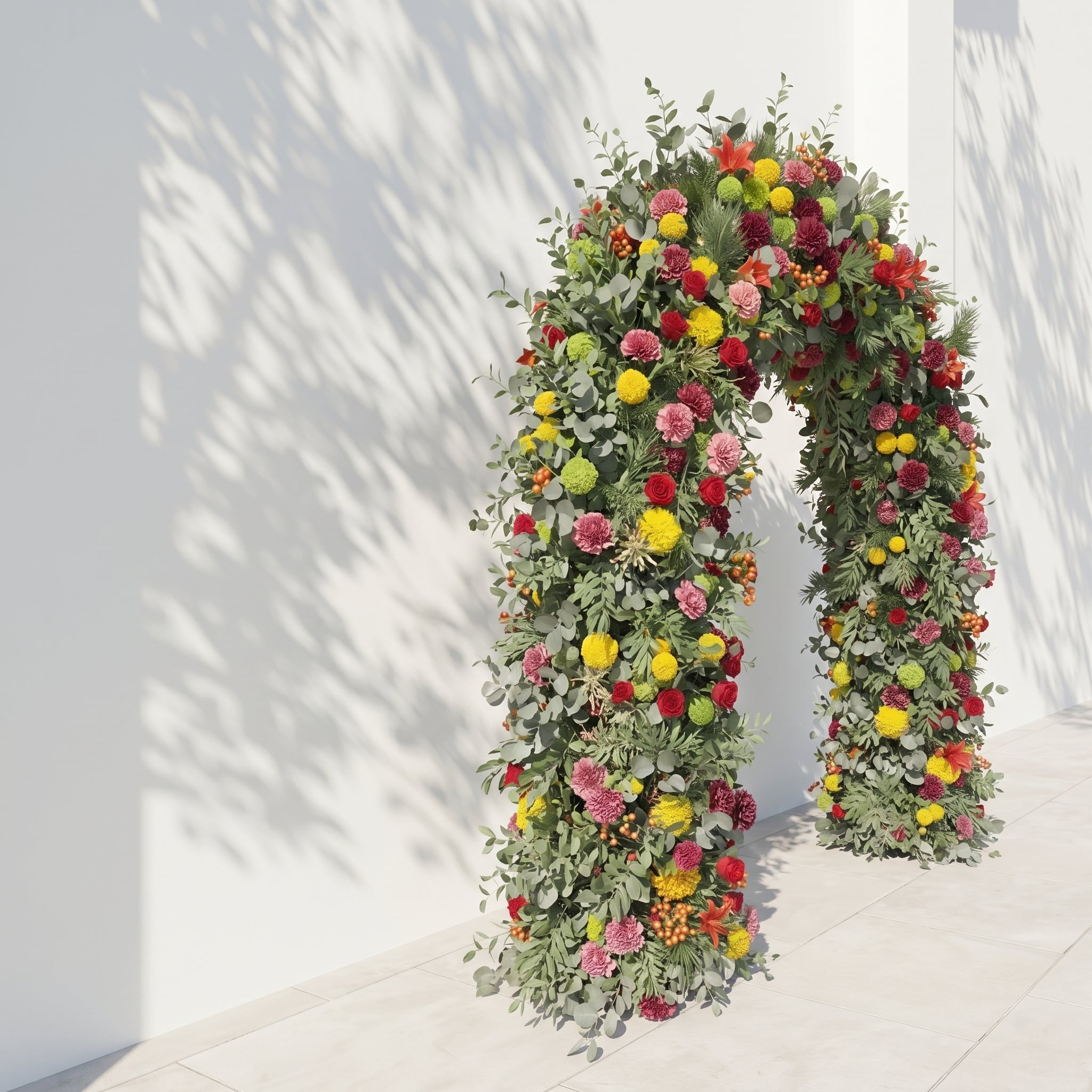 Raellyra: 2026 New Luxury Garden Style Flower arch with mixed color for Weddings&Events Decoration Incuding Frame