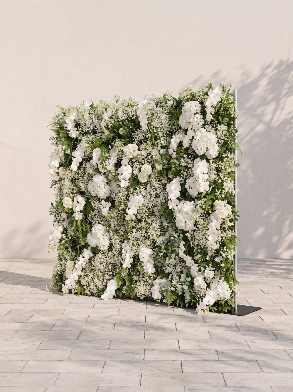 Ralena: 5D Fabric Artificial rolling up curtain flower wall — right view