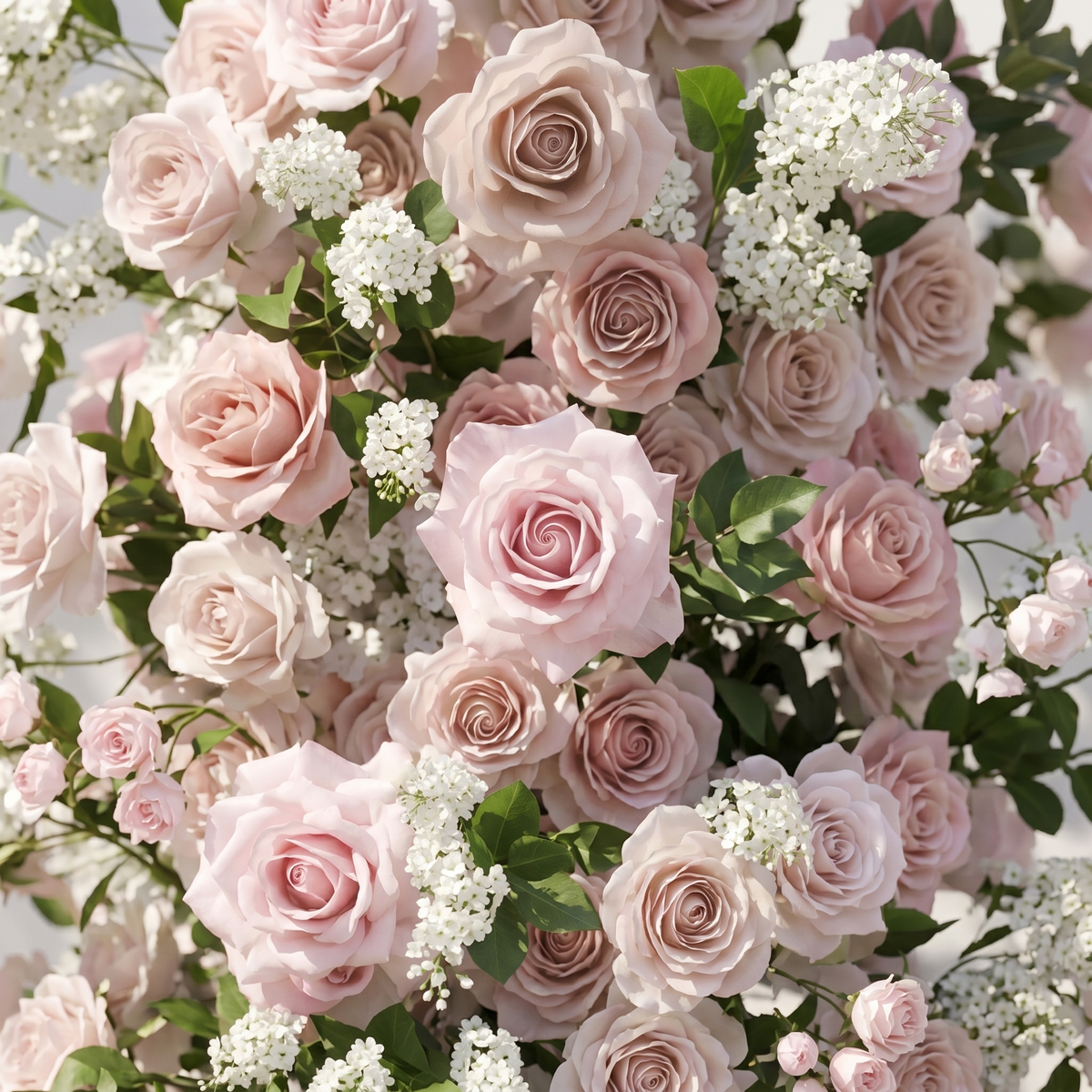 Ravvia: Classic Luxury Dusty Pink Roses Flower Arch for Wedding&Event Decor Including Frame ravvia detail 1