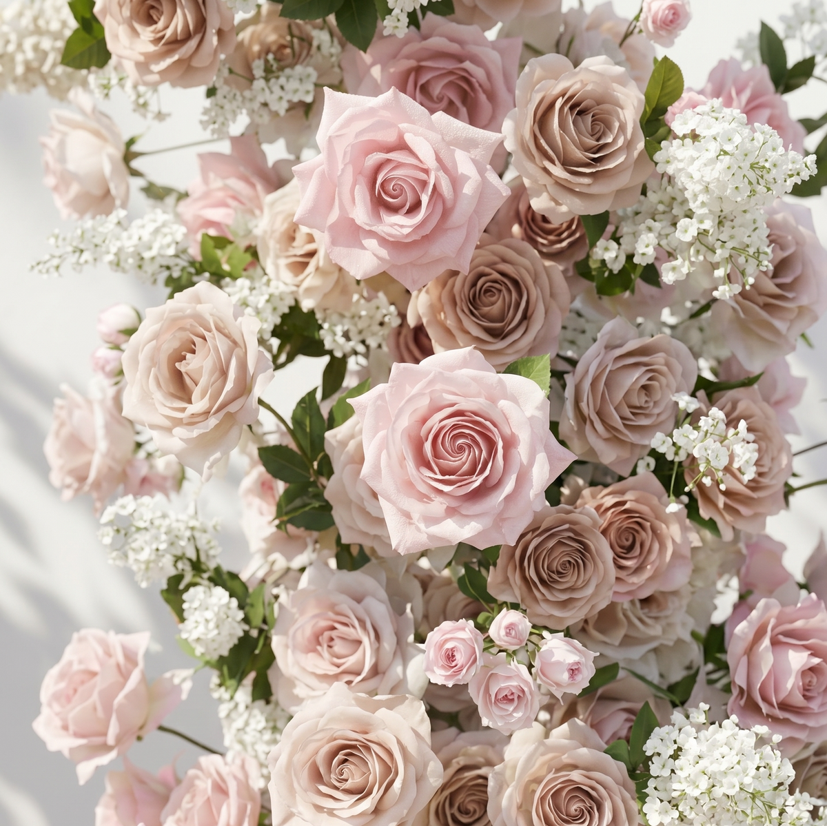 Ravvia: Classic Luxury Dusty Pink Roses Flower Arch for Wedding&Event Decor Including Frame ravvia detail 2