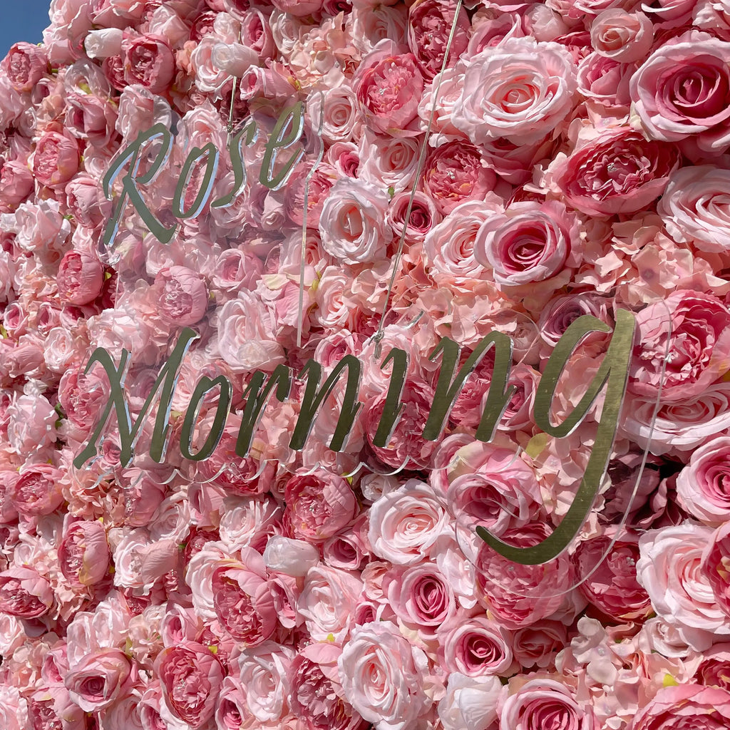 Rina：4D Fabric Artificial rolling up curtain flower wall Free Shipping